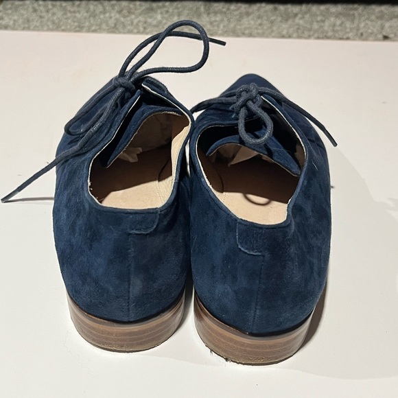 Shellys of London Navy Blue Suede Oxfords size 37 - Picture 3 of 4